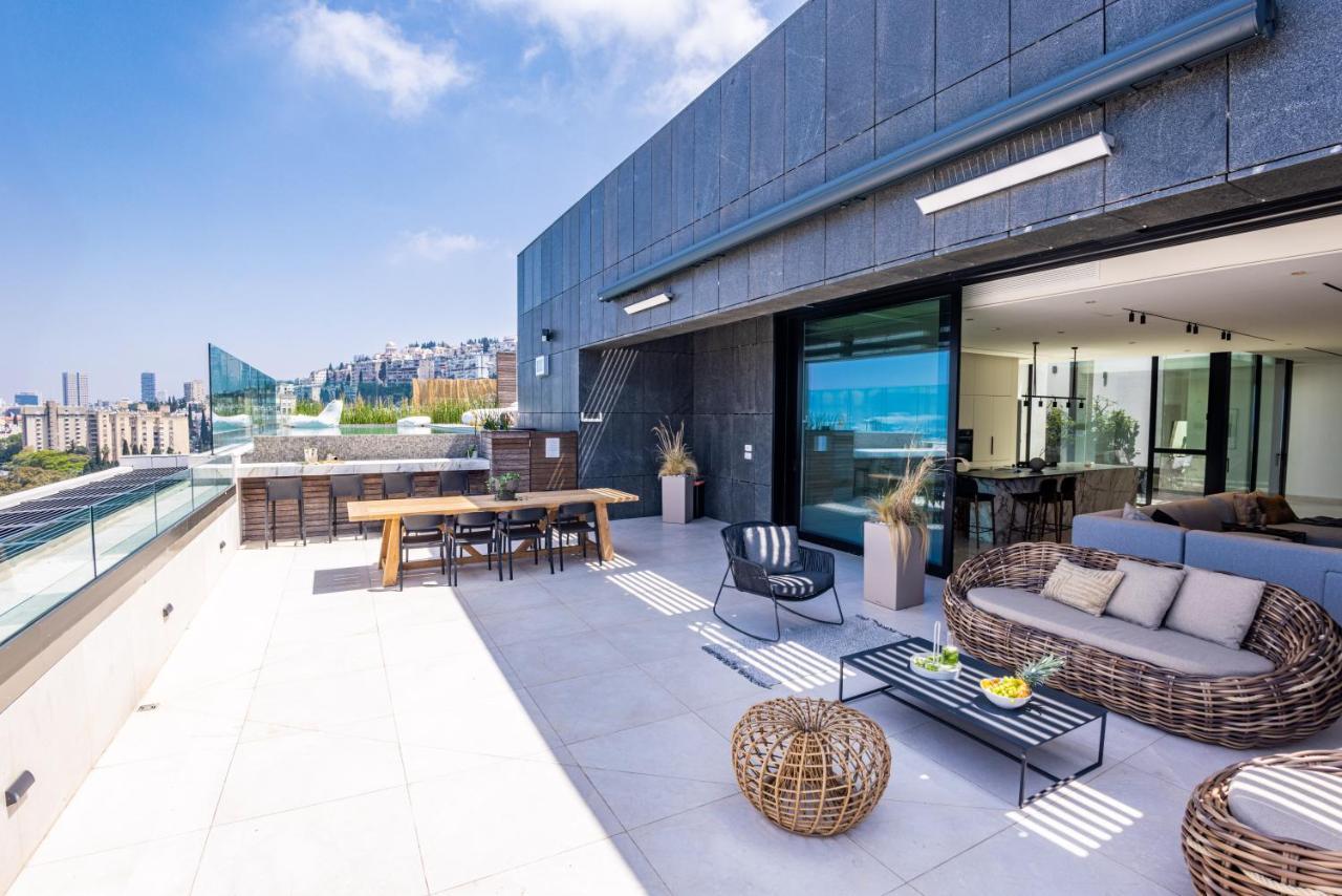 Serene - Infinity Cview Pool - 4 Bedrooms Luxury Penthouse Haifa Exteriér fotografie